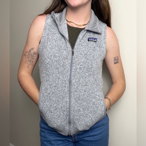 Patagonia heather grey zip up vest size small - Picture 4 of 6